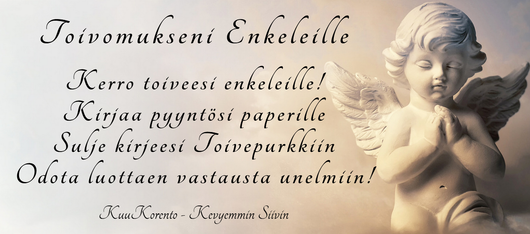 'Toivomukseni Enkeleille' Toivomuslasipurkki 80*45mm (3 mallia)