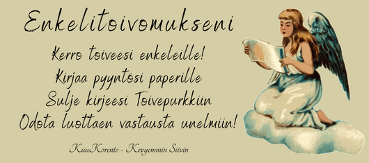 'Toivomukseni Enkeleille' Toivomuslasipurkki 80*45mm (3 mallia)