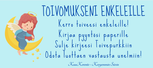 'Toivomukseni Enkeleille' Toivomuslasipurkki 80*45mm (3 mallia)