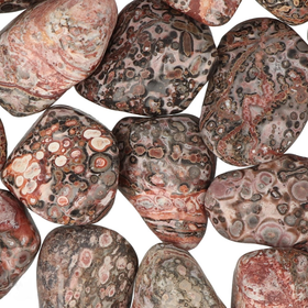 Jaspis Leopardinnahka Punainen 25-40mm