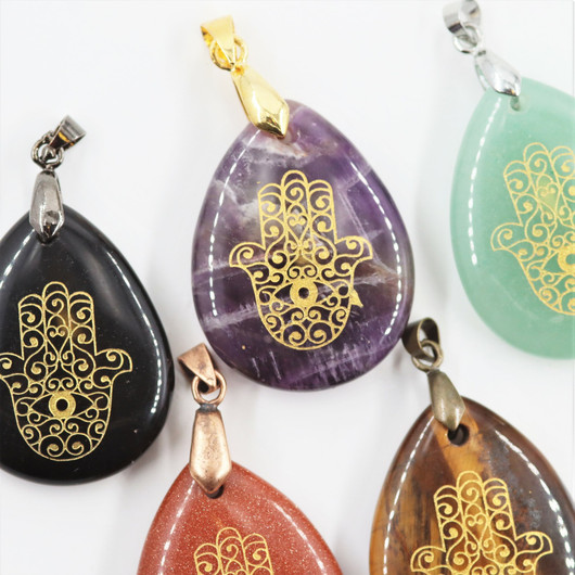 Riipus 'Hamsa Drop' 32*25mm