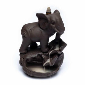 Suitsukepoltin keraaminen 'Backflow Norsu' 12*9*17cm