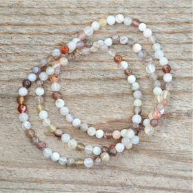 Rannekoru Akaatti 'Natur' 4mm helmi