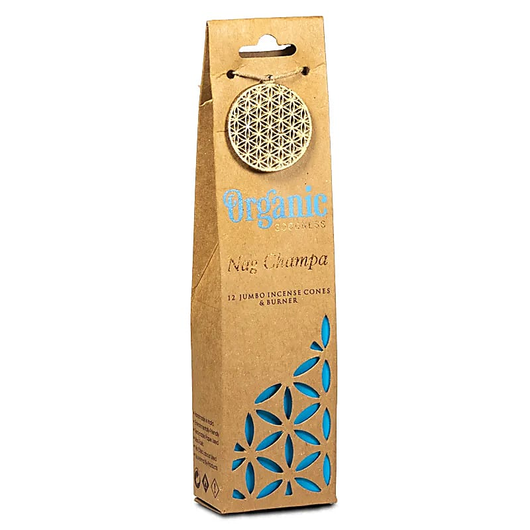 Organic Goodness 'Nag Champa Jumbo Cones' kartiosuitsuke & alusta 72g