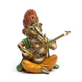 Patsas 'Ganesh with Sitar' 27cm