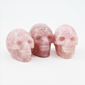 Pääkallo Ruusukvartsi 30*35*45mm 