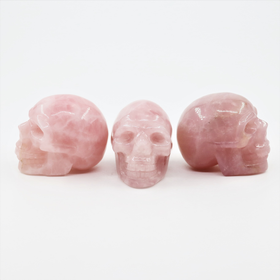 Pääkallo Ruusukvartsi 30*35*45mm 