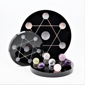 Kivialusta Obsidiaani 'Pentagram' (3 kokoa)