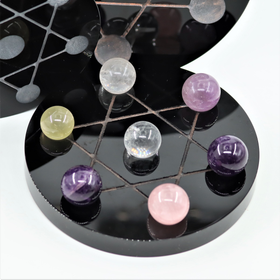 Kivialusta Obsidiaani 'Pentagram' (3 kokoa)