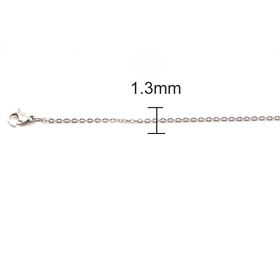 Kaulaketju ruostumaton teräs 50cm (1,3mm)