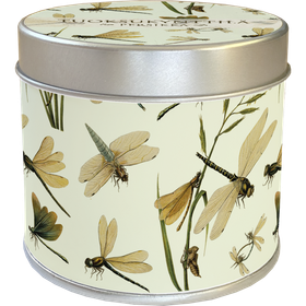 Tuoksukynttilä peltipurkissa Persikka