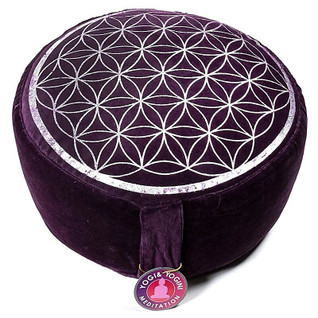 Meditaatiotyyny Violetti samettinen 'Flower of Life' 33*13cm