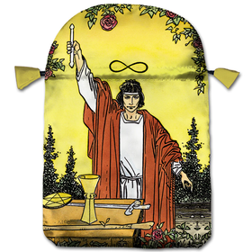 Satiinipussi 'Universal' keltainen 16*22,5cm