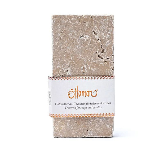 Kivialusta / Saippuateline / Suitsukealusta 'Travertiinikivi' 15*7,5cm