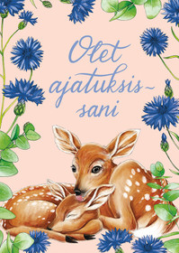 2-osainen postikortti 'Olet ajatuksissani'