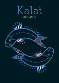 Horoskooppikortti 'Kalat 20.2.-20.3.'