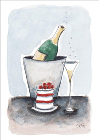 Postikortti 'Shampanjaa'