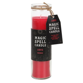 Tuoksuva Rituaalikynttilä 'Magic Spell Candle Love - Rose' punainen 21cm