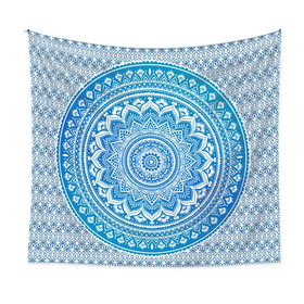 Seinävaate 'Bohemian Blue' 150*150cm