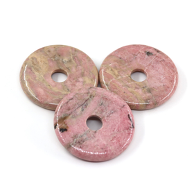 Kividonitsi Rodoniitti 'Soft Pink & Quartz' 40mm