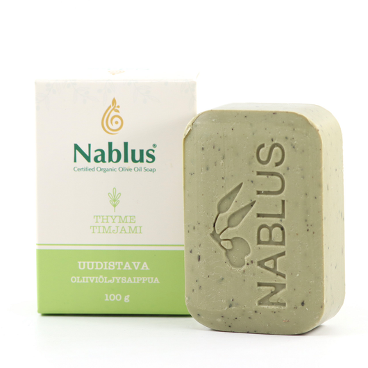 Nablus Luomuoliiviöljysaippua Uudistava Timjami 100g
