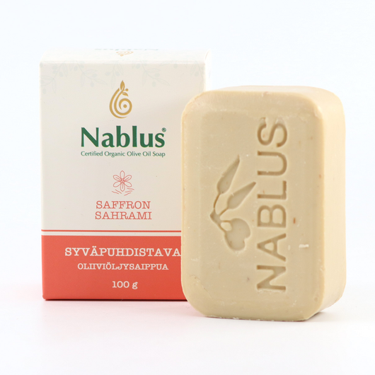 Nablus Luomuoliiviöljysaippua Syväpuhdistava Sahrami 100g