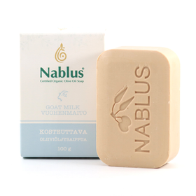 Nablus Luomuoliiviöljysaippua Kosteuttava Vuohenmaito 100g