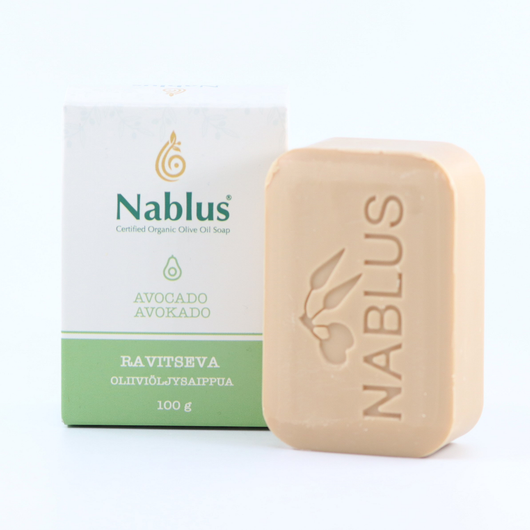 Nablus Luomuoliiviöljysaippua Ravitseva Avokado 100g