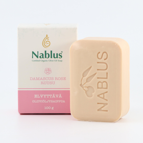 Nablus Luomuoliiviöljysaippua Elvyttävä Ruusu 100g