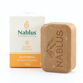 Nablus Luomuoliiviöljysaippua Ravitseva Hunaja 100g