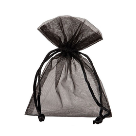 Organzapussi iso Musta 17*24cm