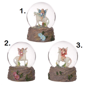 Lumisadepallo 'Keiju ja Yksisarvinen' (3 mallia)