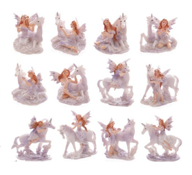 Patsas 'Keiju ja Yksisarvinen' lila 50-85mm