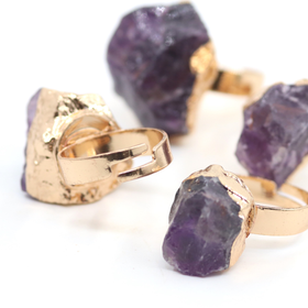 Sormus Ametisti 'Raaka'