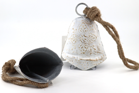 Soittokello Kilikello 'Lehmänkello' pieni valkoinen 10,5*8cm