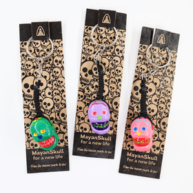 Avaimenperä keraaminen 'Mayan Skull for a New Life'
