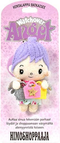 Avaimenperä / Laukkukoru 'Suojelusenkeli Himoshoppaaja' 80mm