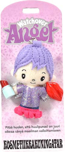 Avaimenperä / Laukkukoru 'Suojelusenkeli Kosmetiikkakuningatar' 80mm