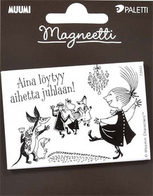 Magneetti Muumi 'Aina löytyy aihetta juhlaan!' 55*78mm
