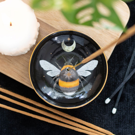 Keraaminen suitsukealusta 'Forest Bee'