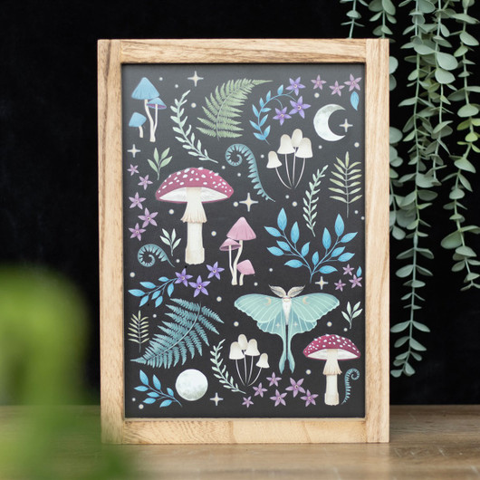 Sisustustaulu puukehyksinen 'Dark Forest' 35*25*2cm