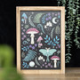 Sisustustaulu puukehyksinen 'Dark Forest' 35*25*2cm