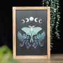 Sisustustaulu puukehyksinen 'Luna Moth' 35*25*2cm