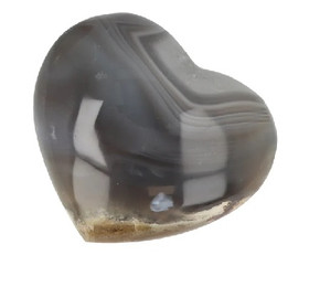 Harmaa Akaatti riipus 'Sydän'