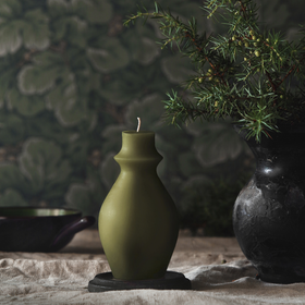 Mehiläisvahakynttilä 'Alli' pistaasi 13cm