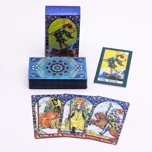 Blue Foil Colored Tarot by Ancient Wisdom
