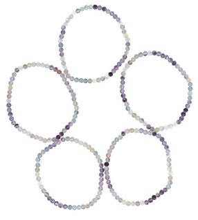 Rannekoru Fluoriitti 'Rainbow' fasettihiottu (Helmi 4mm)