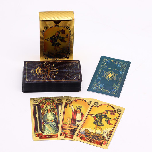 Gold & Navy Foil tarot deck by Ancient Wisdom