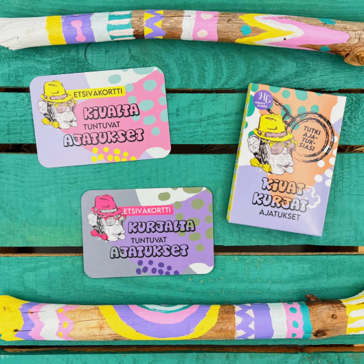 Kivat & kurjat ajatukset kortit - Hidasta elämää