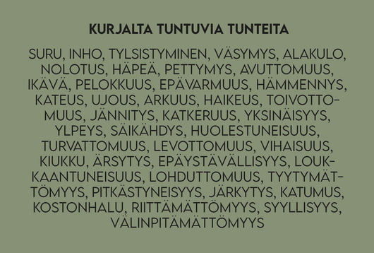 Kivat & kurjat ajatukset kortit - Hidasta elämää